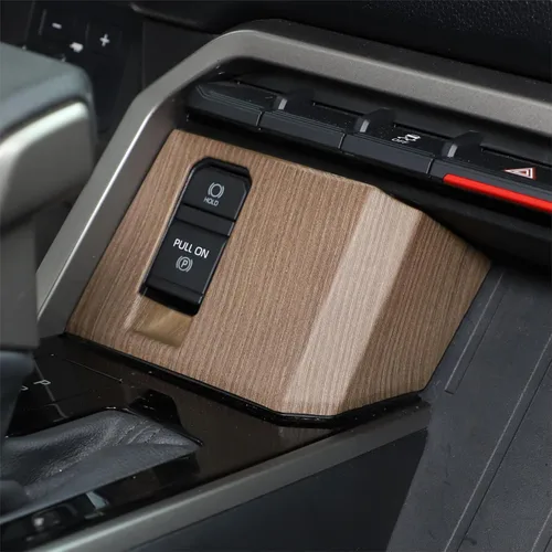 Miniatura 9 de Interruptor de botón de freno de estacionamiento, marco de botón P para Toyota Tundra Sequoia 2022 2023 2024 2025 decoración de freno de mano