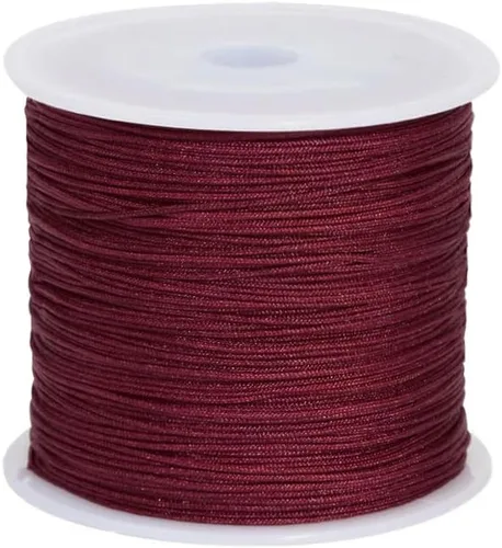 Miniatura 20 de Cordón de nailon trenzado de 150 yardas de 0.020 in, cuerda de hilo de nailon trenzado para pulseras de nudos chinos, collares, macramé, joyería