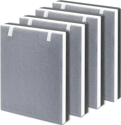 Paquete de 4 filtros de repuesto Vital 100 compatibles con purificador de aire LEVOIT Vital 100, juego de filtros de carbón activado de alta