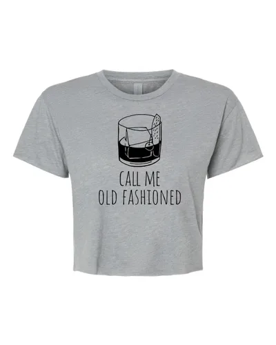 Miniatura 14 de I Wonder If Bourbon Thinks About Me Too, Cute Women's Screen Printed Crop Tee, Shirts With Sayings, Heather Gray or Gold (L, Gold)