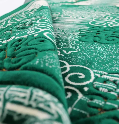 Miniatura 3 de Modefa Alfombra de oración islámica turca, alfombra de oración Janamaz de terciopelo suave, tapete de oración musulmana para hombres y mujeres