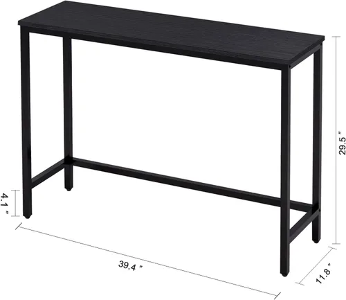 Miniatura 7 de Timberer Mesa de consola de 39.4 pulgadas, mesa de entrada de pasillo, mesa de sofá detrás del sofá, para sala de estar, entrada, fácil montaje