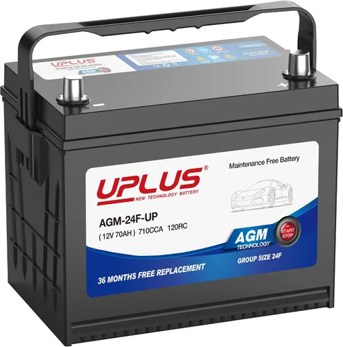 Miniatura 11 de UPLUS BCI Group 47 - Batería de coche AGM-L60-UP sin mantenimiento, 12 V 60 Ah AGM, batería automotriz H5 L2, 660CCA, 105RC, 375LN2-MF