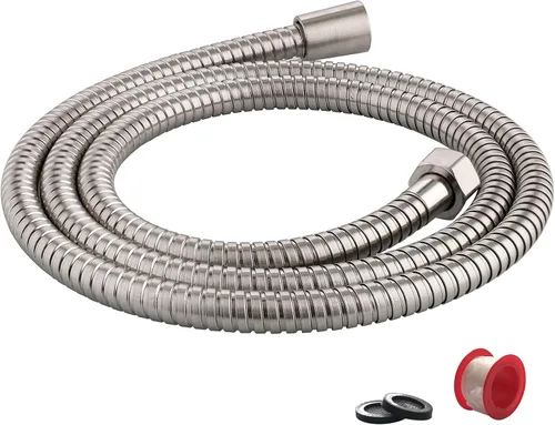 Reemplazo de manguera de ducha de acero inoxidable sin torceduras, 60 pulgadas, manguera de cabezal de ducha de metal flexible antitorsión, níquel