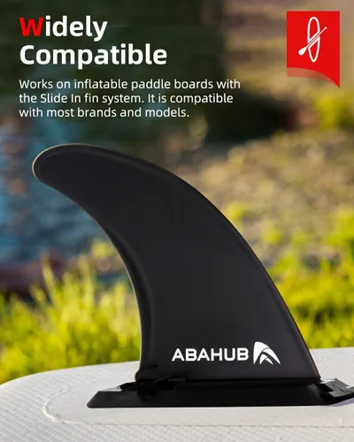 Miniatura 6 de Abahub Aleta central única SUP de 9/10 pulgadas con 1 tornillo de aleta sin herramienta, aletas de repuesto de SUP reforzadas con fibra de vidrio