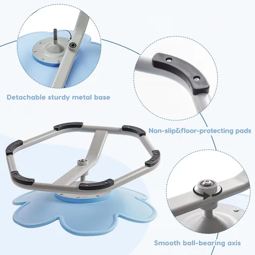 Miniatura 3 de ROBUD Silla giratoria sensorial para niños, silla giratoria para niños con autismo con diseño antideslizante, entrenamiento de coordinación