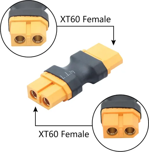 Miniatura 2 de Adaptador de conector XT60 hembra a hembra, conector XT60 sin adaptador de cable convertidor para RC Lipo Battery Drone Toy Car etc. (2 piezas)