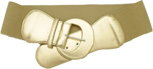 Miniatura 14 de TFJ - Cinturón ancho para mujer, cintura elástica, cintura alta, color dorado, hebilla grande