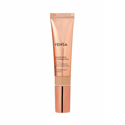 Miniatura 16 de YENSA BC Foundation - Base de cobertura completa, crema CC y BB en uno con SPF 40, enriquecida con ácido hialurónico y péptidos para hidratar