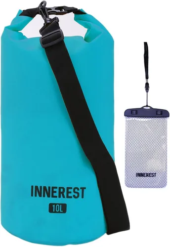 Miniatura 11 de Innerest Bolsa seca impermeable ligera para recreación de agua al aire libre, playa, barco, camping, pesca, kayak con una bolsa impermeable