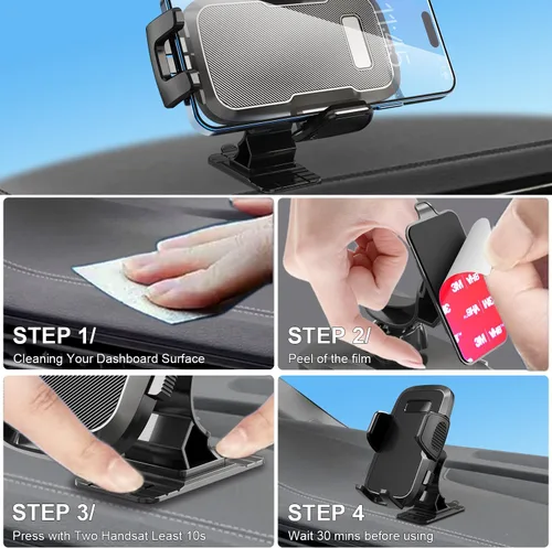 Miniatura 8 de Cellet Soporte para tablero de automóvil, soporte para teléfono inteligente 3M, soporte para teléfono celular compatible con iPhone 16 Pro Max