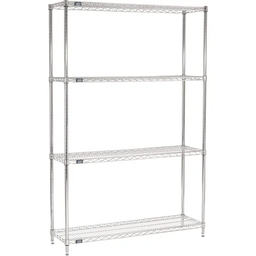 Miniatura 16 de Nexel 14" x 42" x 63", unidad de estantería de alambre ajustable de 4 niveles, estante de almacenamiento comercial con certificación NSF, acabado