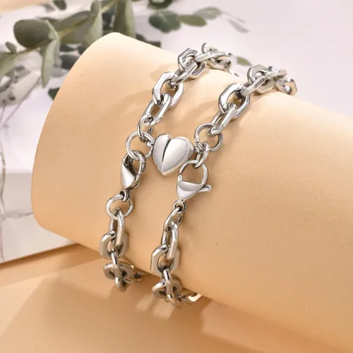 Miniatura 6 de TempBeau Pulsera para Pareja - Pulsera de Identificación Personalizada con Grabado Personalizado, Pulsera de Cuerda Trenzada para Él y Ella