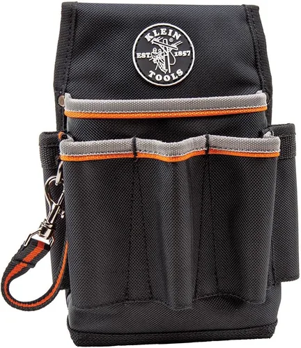 Miniatura 5 de Klein Tools 5241 - Bolsa para herramientas Tradesman Pro con cinta adhesiva eléctrica y fondos reforzados de alta resistencia, de 6 bolsillos