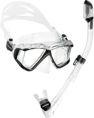 Miniatura 6 de Cressi Máscara panorámica de visión amplia y kit de esnórquel seco para esnórquel, buceo - Pano 4 y Supernova Dry: diseñado en Italia