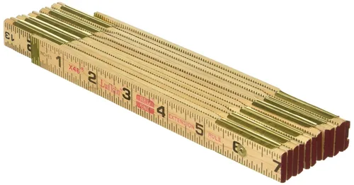 Crescent Lufkin - Regla de madera, extractor de latón de 6 pies, negro, marrón - X46SLN