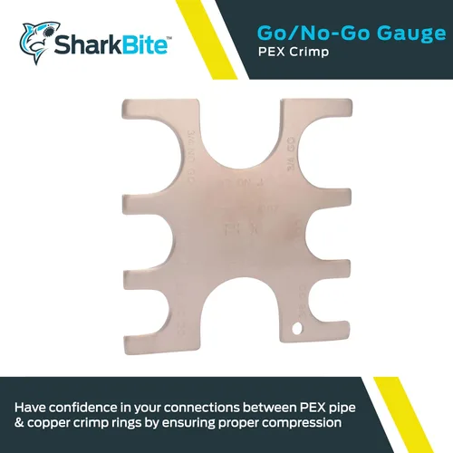 Miniatura 2 de SharkBite Herramienta de crimpado PEX de 3/8 de pulgada calibre Go / No-Go, accesorios de plomería, 23080