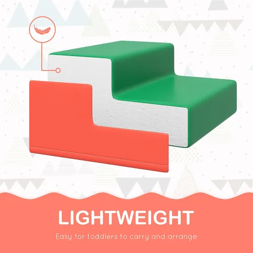 Miniatura 4 de Qaba Juguetes de escalada para niños pequeños y niños, juego de espuma suave y seguro de 4 piezas fácil de limpiar para gatear o deslizarse, surtido