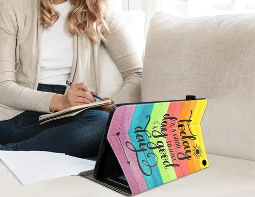 Miniatura 4 de Funda para tablet Fire HD 10/Fire HD 10 Plus de 10.1 pulgadas (11ª generación, lanzada en 2021) – Funda delgada de piel sintética con soporte