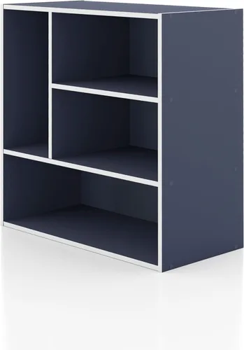 Miniatura 51 de Homes: Inside + Out Apexa - Estantería organizadora de almacenamiento de 2 cubos, estantería apilable de madera para cubos para organización
