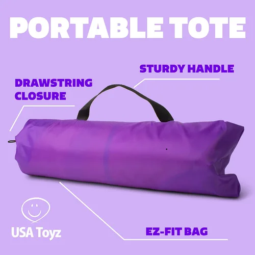 Miniatura 7 de USA Toyz Happy Hut Tienda de campaña tipi para niños, tipi desplegable para interiores, casa de juegos para niños, niñas, niños pequeños con bolsa