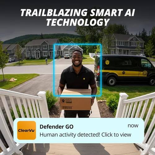 Miniatura 3 de Cámara de seguridad Defender GO 2K con AI, WiFi para interior/exterior, para hogar, negocio, mascotas, bebé, detección AI, banda dual, foco/sirena