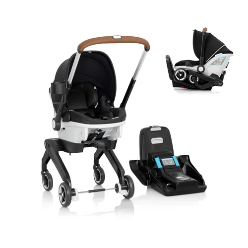 Miniatura 8 de Evenflo GOLD Shyft DualRide Silla de coche y cochecito para bebé Combo con almacenamiento de equipaje (Gris Luna de Miel)