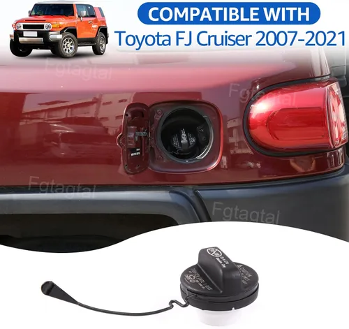 Miniatura 6 de Tapa de llenado de gas de repuesto compatible con Toyota FJ Cruiser 2007-2021, tapas de depósito de combustible de repuesto, tapa de depósito