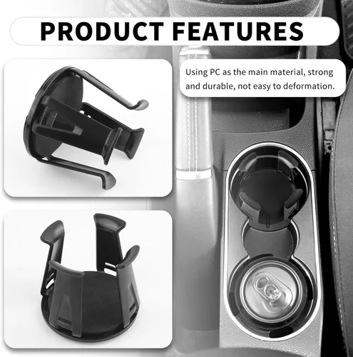 Miniatura 3 de 2 piezas de inserto para portavasos de coche, inserto para portavasos de coche 2026 mejorado con brazo de sujeción adaptable, portavasos