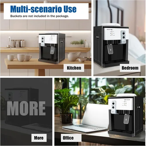 Miniatura 7 de Enfriador de agua para encimera de carga superior de 5 galones, mini dispensador de agua con agua caliente, caliente y fría, dispensador de agua