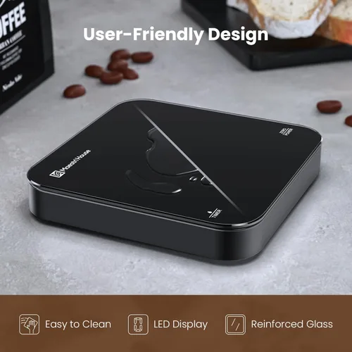 Miniatura 7 de Báscula Mini de Café Maestri House con Temporizador, Báscula de Espresso Recargable USB-C, Báscula Precisa de 2kg/0.1g para Espresso y Café de Blanco