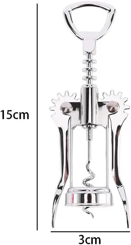 Miniatura 2 de Sacacorchos de acero inoxidable, sacacorchos portátil, sacacorchos y tapa de cerveza, removedor de abrebotellas para cocina, restaurante, bares