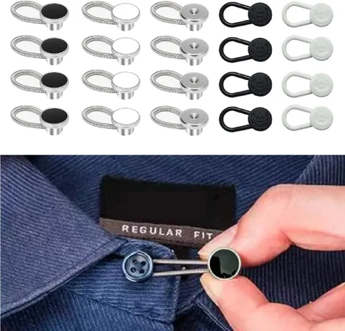 20 extensores de botón para jeans, extensores de cuello para camisas de hombre, extensor de botón para camisas de vestir/dos estilos en tres