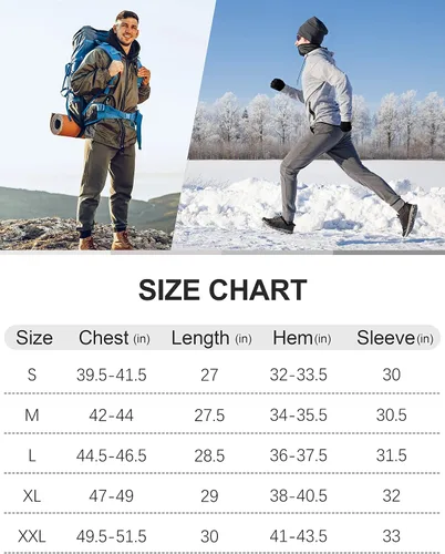 Miniatura 7 de Pudolla Men's Lightweight Puffer Jacket Winter Thermal Running Jacket Hybrid Waterproof Down Coat for Golf Hiking