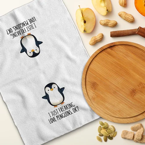 Miniatura 6 de TNUW Penguin Gifts - Toallas de cocina de 16 x 24 pulgadas, divertidos regalos de invierno para mujeres, paños de cocina con temática de animales