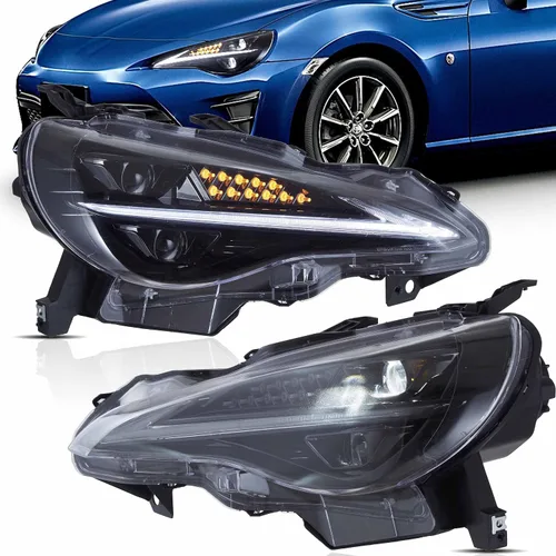 Miniatura 14 de VLAND Conjunto de luces traseras para Toyota GT86 2012-2020, BRZ 2013-2018, FRS 2012-2016 con señal de giro, luz LED DRL, enchufar y usar