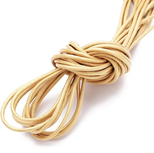 Miniatura 16 de Cuerda redonda de cuero real de 21 yardas, cuerda trenzada de cuero genuino para hacer joyas, collares, pulseras, cordones de zapatos, correas