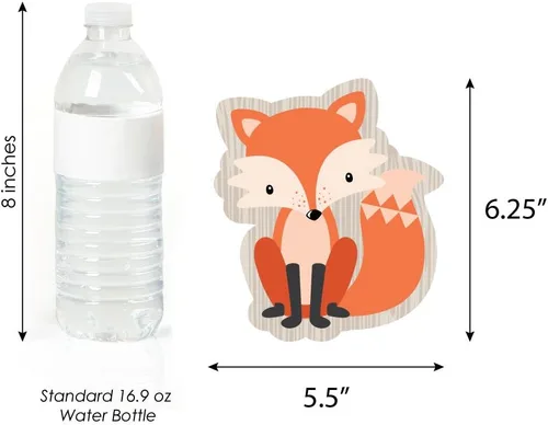 Miniatura 5 de Big Dot of Happiness Fox - Decoraciones DIY Baby Shower o fiesta de cumpleaños - Set de 20