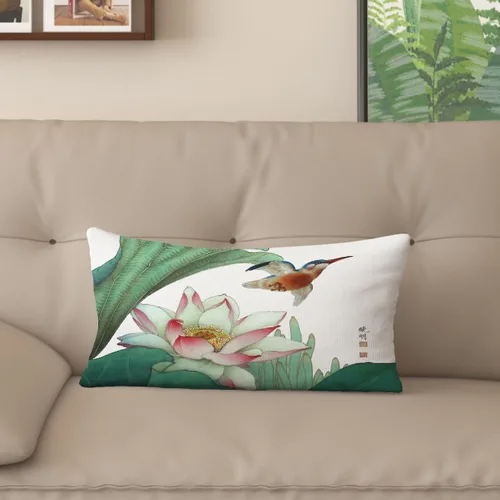 Miniatura 17 de Funda de almohada con estampado digital de loto zen chino, diseño de doble cara para sofá, sala de estar, decoración de dormitorio