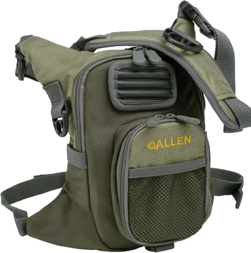 Paquete de Pecho para Pesca Fall River, Se Adapta a Hasta 2 Cajas de Aparejos/Moscas, 152 Pulgadas Cúbicas / 2.5 L Verde oliva