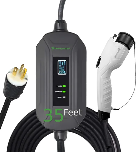 Miniatura 10 de PRIMECOM - Cargador de vehículo eléctrico de nivel 2 (EV) (220 V/240 voltios, 16 amperios), cargador portátil EVSE inteligente para automóvil, 30