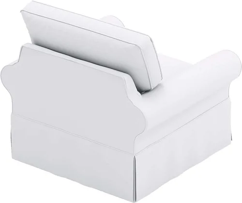 Miniatura 2 de La funda para silla de algodón pesado es de repuesto para sofá. Se adapta a sillas básicas Pottery Barn PB (39.5 pulgadas de ancho, no silla grande)