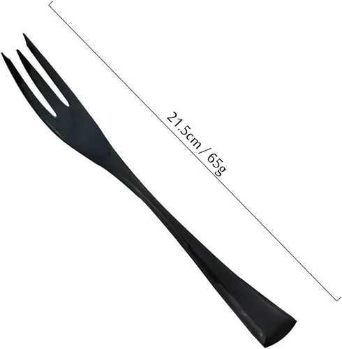 Miniatura 2 de JASHII 18/10 acero inoxidable 4 piezas espejo pulido negro pescado tenedor negro servidor conjunto Tenedor de pescado