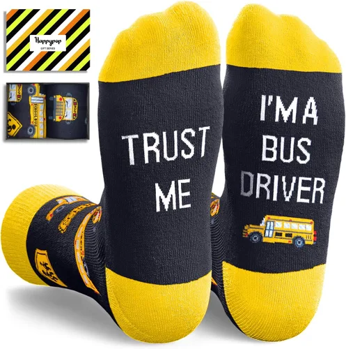 HAPPYPOP Regalos para entrenador personal mecánico Fotografía veterinaria Conductor de autobús EMT Calcetines para hombres y mujeres