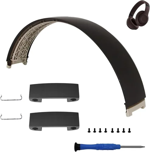 Miniatura 11 de Repuesto de diadema y bisagra para auriculares Beats Studio Pro, kit de reparación de accesorios duraderos (negro)