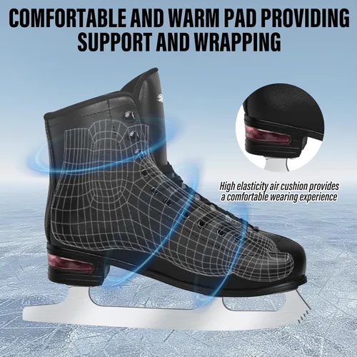 Miniatura 3 de Ice Skates for Women, Adult Figure Skates for Men, Figure Skating Shoes with Velvety Lining for Indoor& Outdoor Rink,Ice Skates Size 5 6 7 8 9 10 11