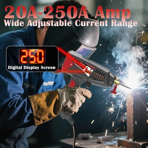 Miniatura 2 de Runtoo Soldador de mano, máquina soldadora de 110 V, pistola de soldadura de mano 20-250A, 30 varillas de soldadura portátil, soldador de palo