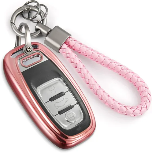 Miniatura 31 de para Buick - Funda para llavero con llavero de cuerda trenzada metálica anti-pérdida mejorada, carcasa suave de TPU exquisita para Avenir Envision