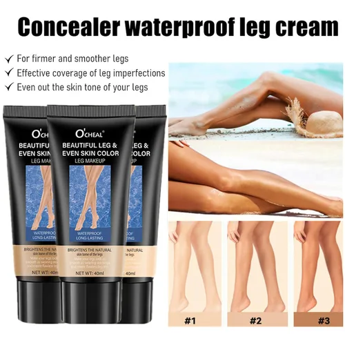 Miniatura 4 de 2 piezas de maquillaje de piernas impermeable, sin transferencia, para venas de piernas y cobertura corporal, maquillaje para cubrir tatuajes/piel
