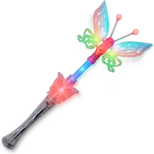 Miniatura 3 de FlashingBlinkyLights Varitas de hadas con luces de mariposa musical jumbo para niñas